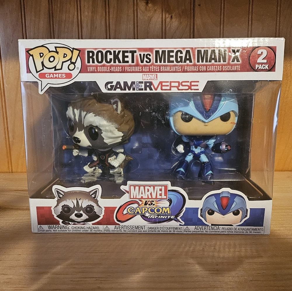 Funko POP! Games Marvel vs. Capcom: Rocket vs. Mega Man X